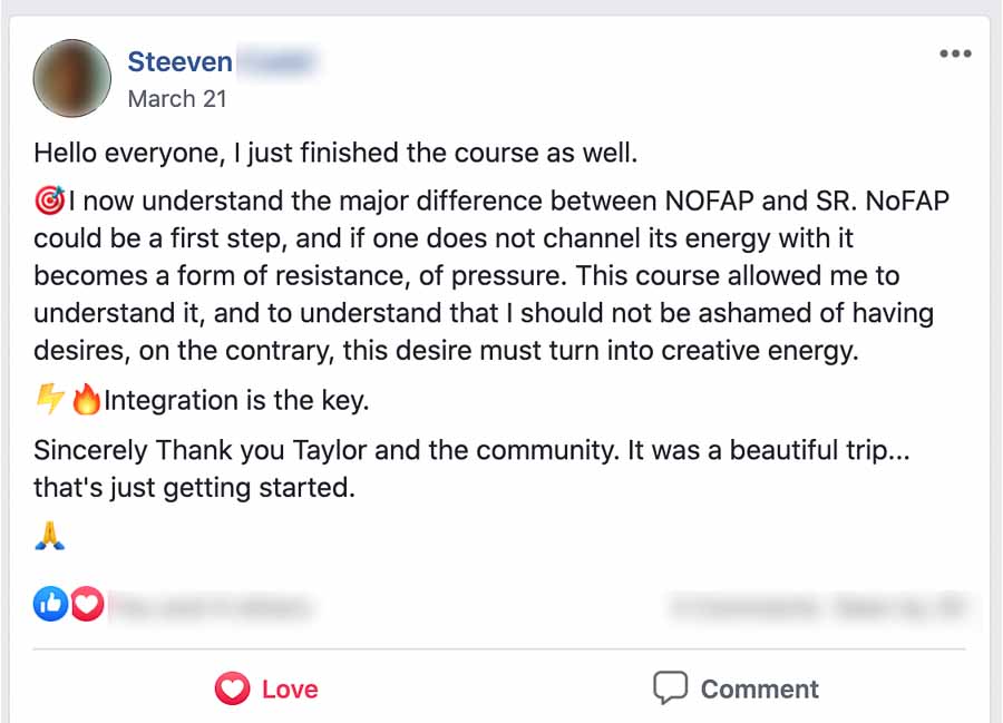 Semen Retention Challenge Testimonial - Taylor Johnson