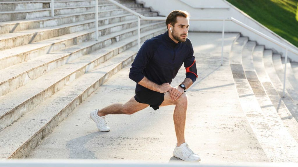 Photo of a man stretching