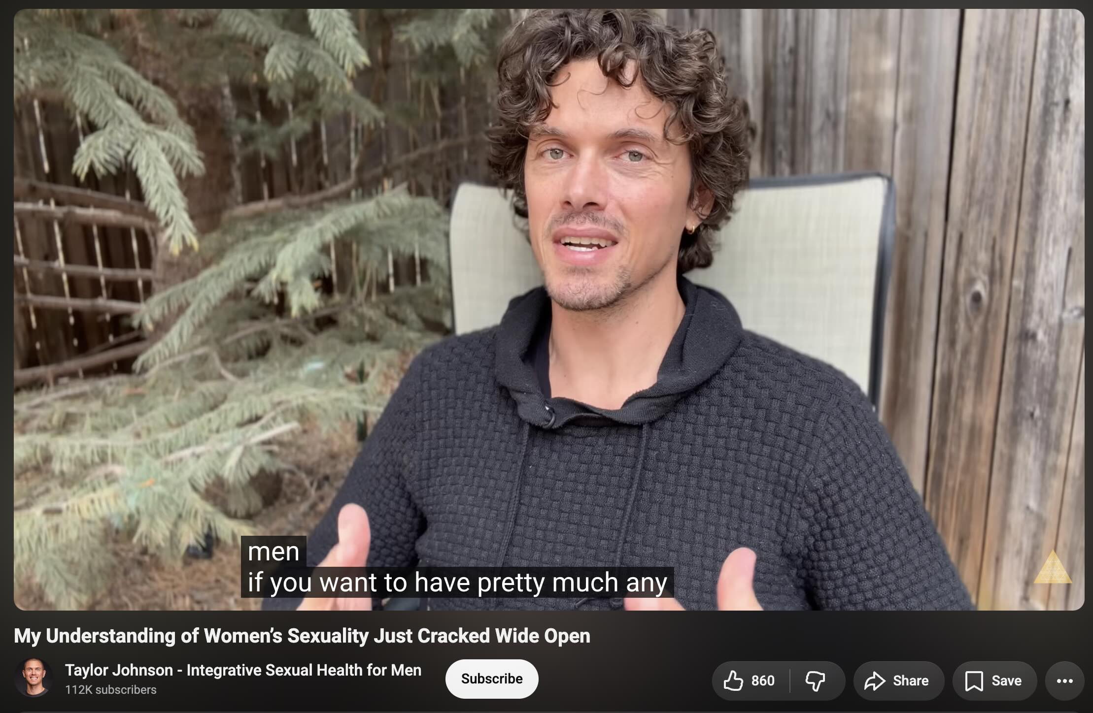 Screenshot of a video on Taylor Johnson's Youtube Channel.